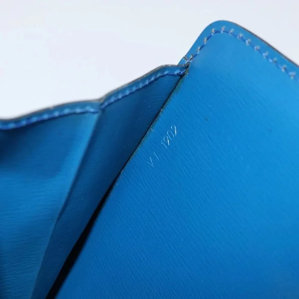 LOUIS VUITTON Epi Capuchin Shoulder Bag Blue M52345 LV Auth 149056 - Picture 10 of 16